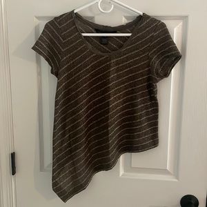 Marc By Marc Jacobs knit wool top S brown metallic silver
